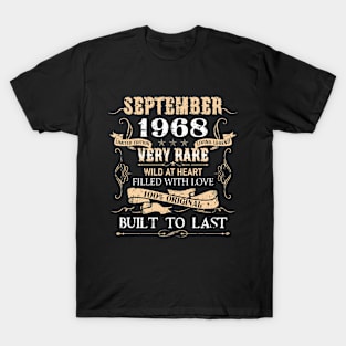 54 Years Old 54th Birthday Decoration Vintage September 1968 T-Shirt